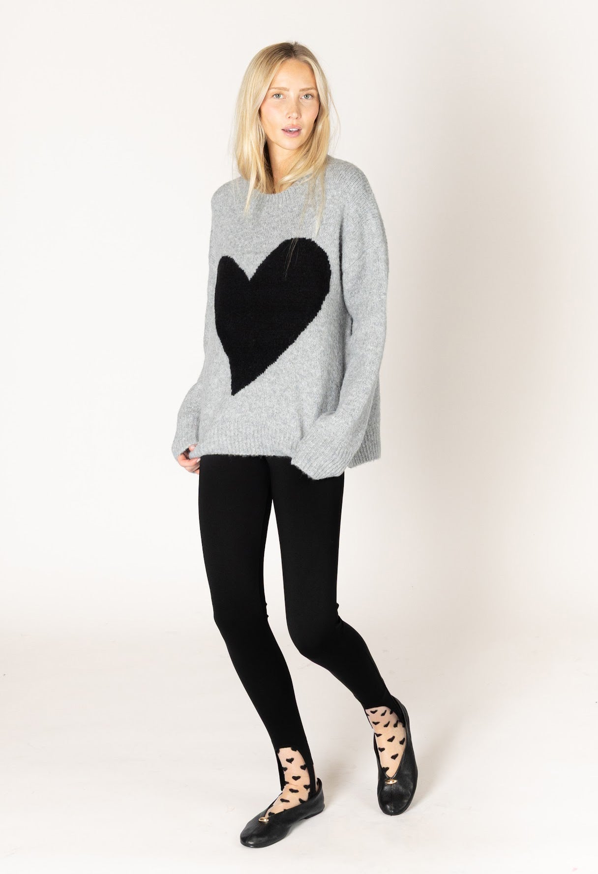 Athena Heart Crew Sweater