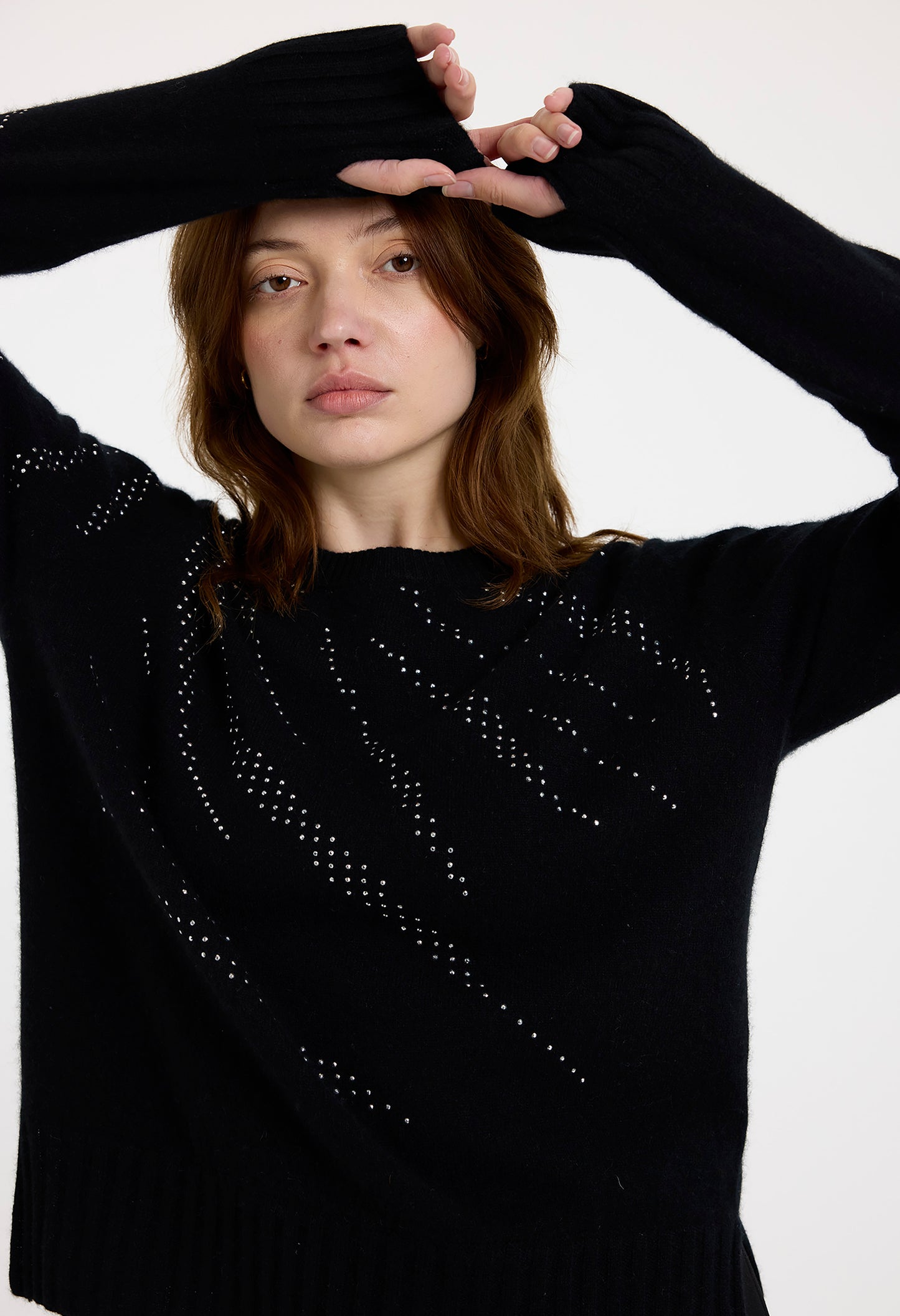 Hot Fix Zebra Crewneck Sweater