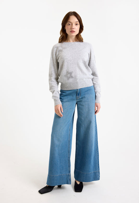 Star Dust Long Sleeve Crew Top