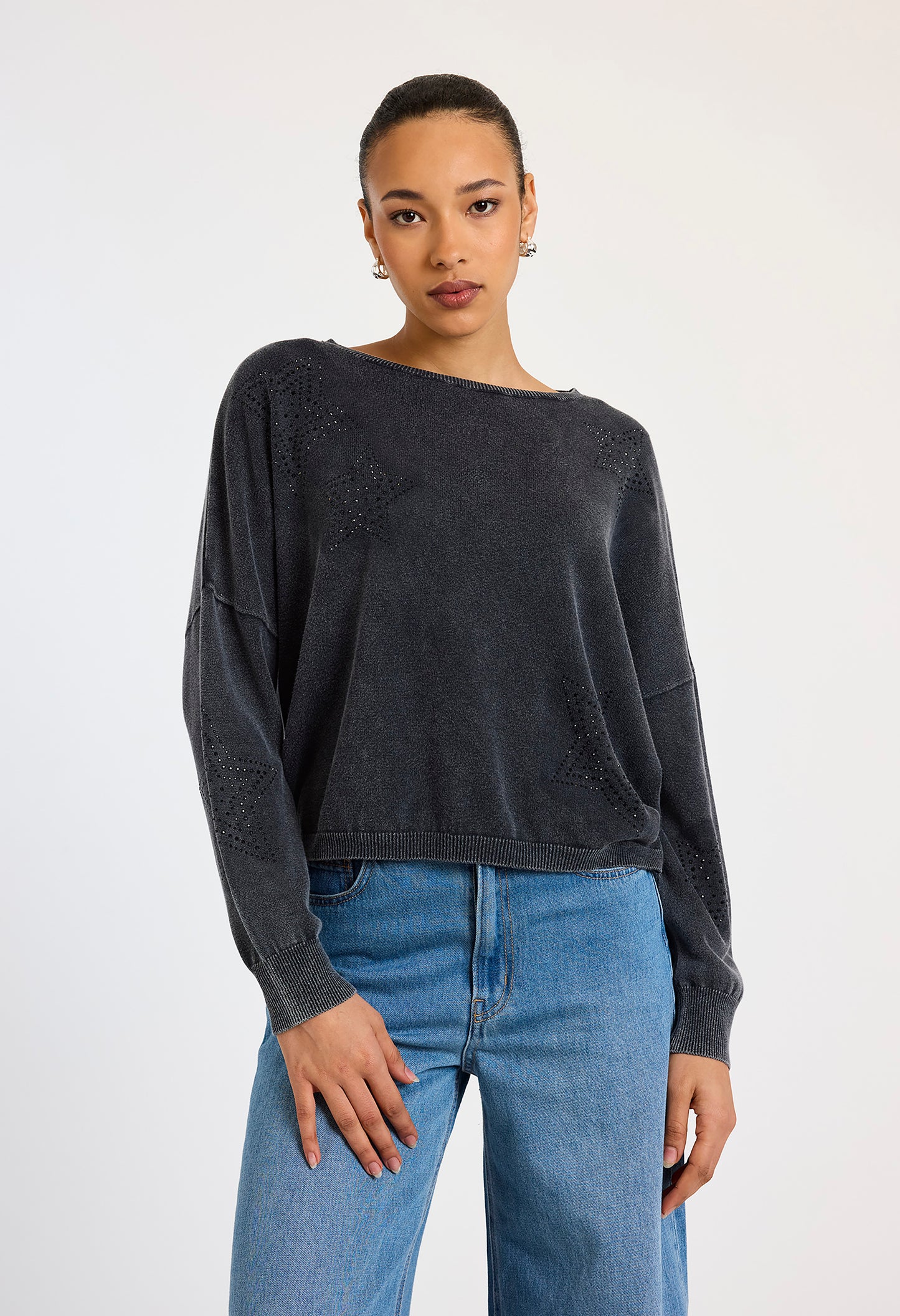 Ida Hot Fix Star Sweat Top