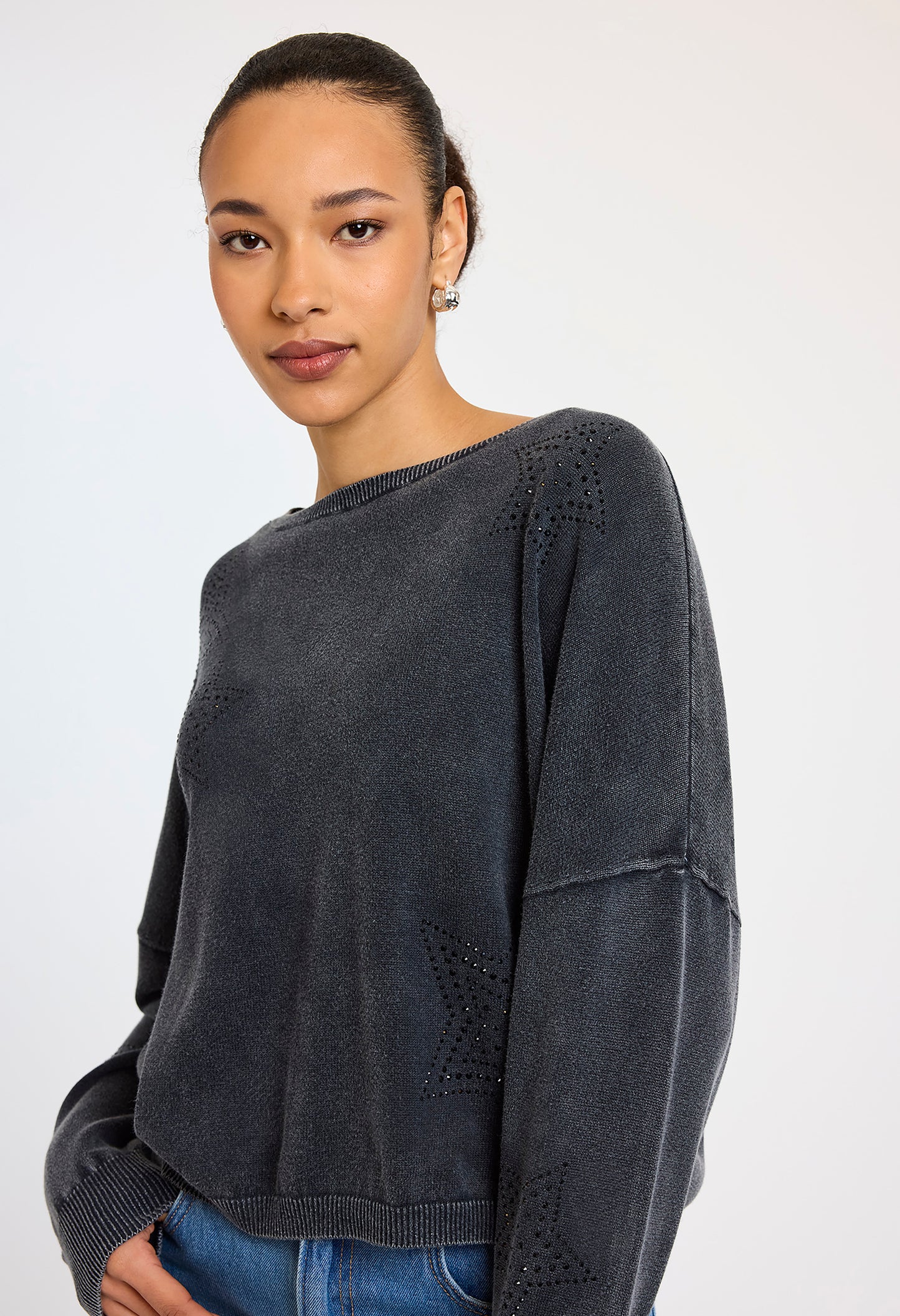 Ida Hot Fix Star Sweat Top