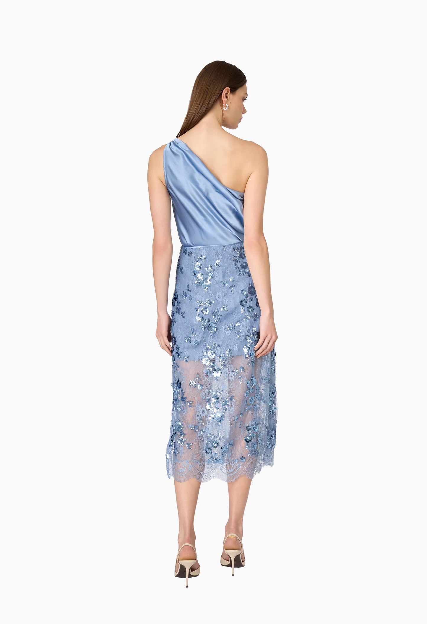 Aylin Sequin Lace Midi Skirt