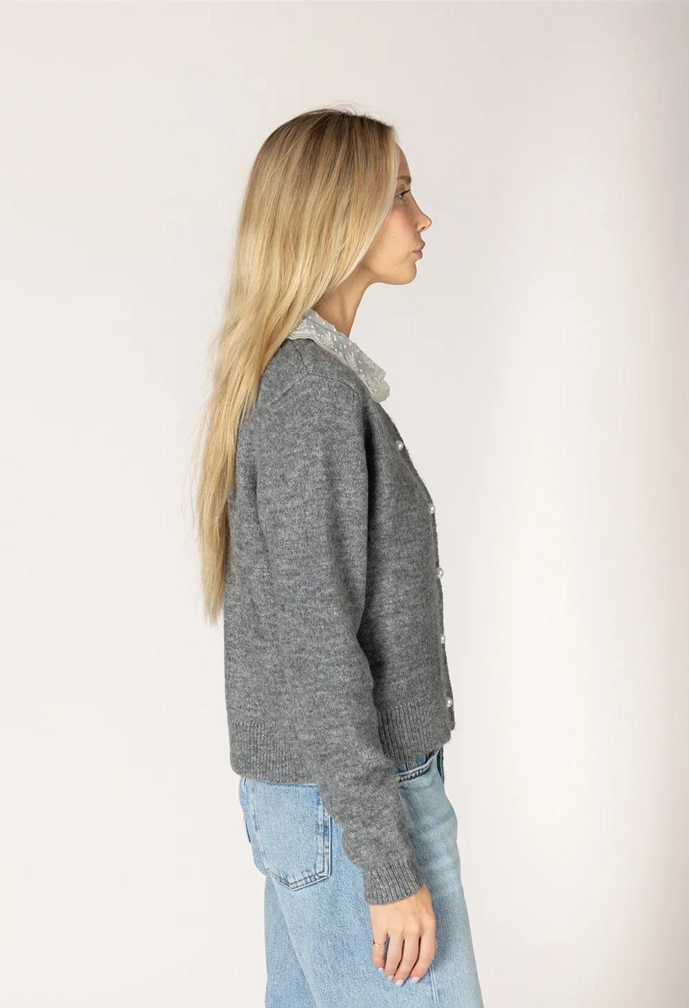 Aisha Novelty Lace Collar Cardi
