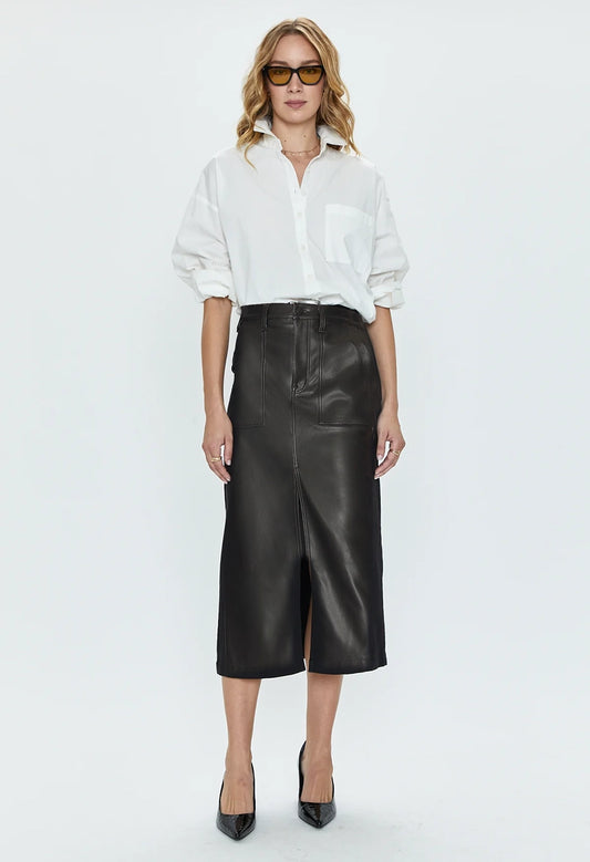 Alice Utility Midi Skirt with Patch Pockets