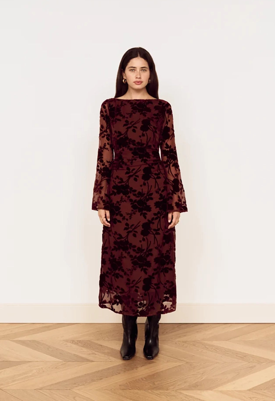 Anouk Velvet Midi Dress