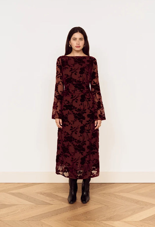Anouk Velvet Midi Dress