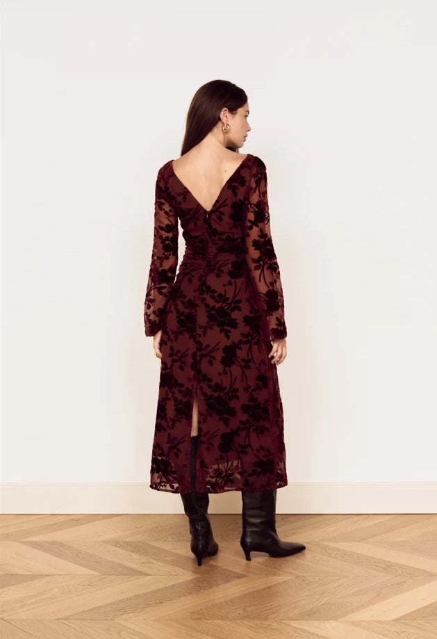 Anouk Velvet Midi Dress