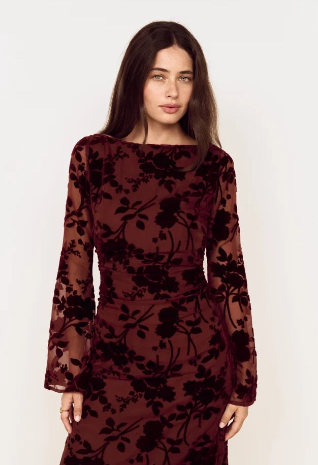 Anouk Velvet Midi Dress