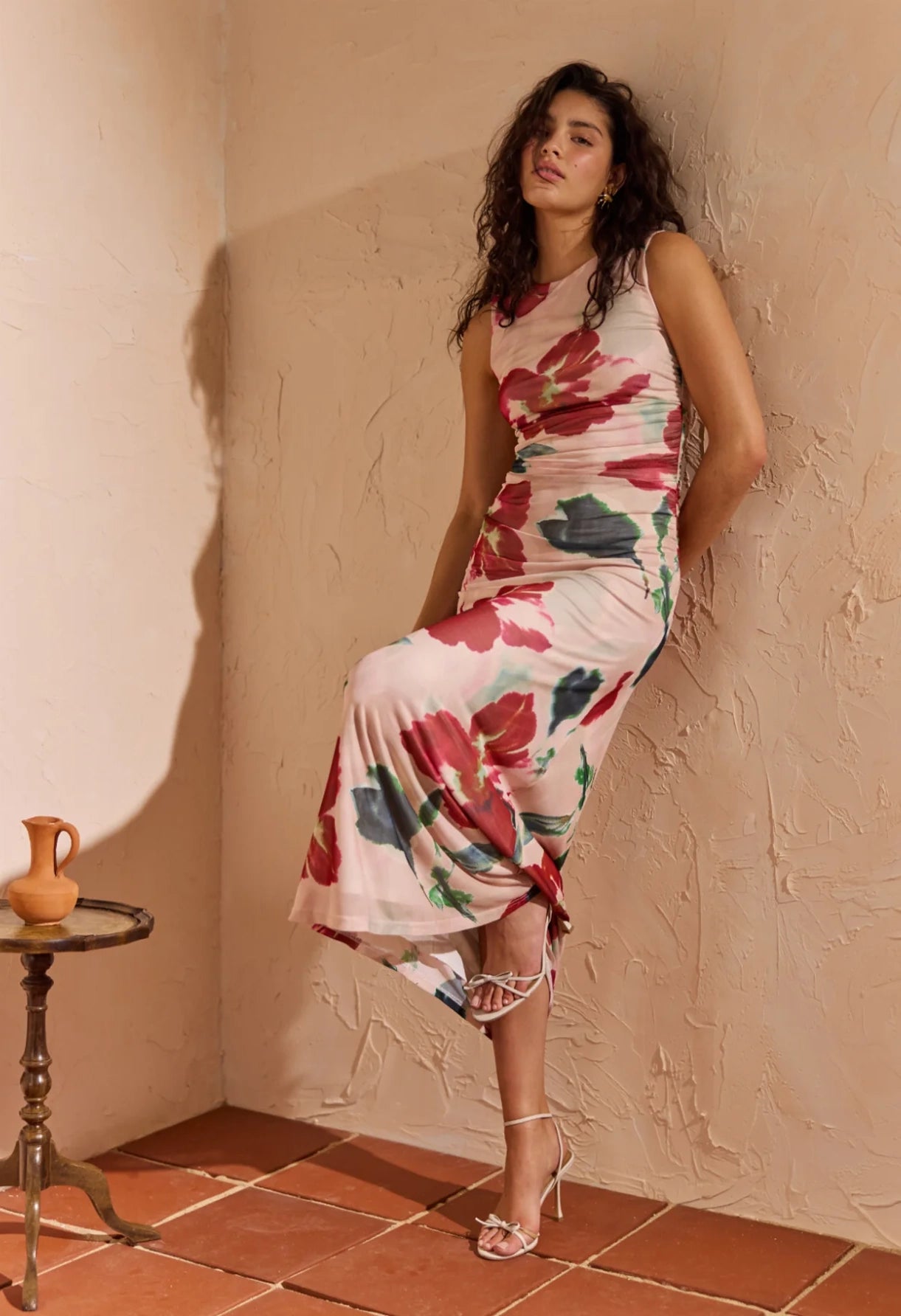 Arabella Mesh Midi Dress