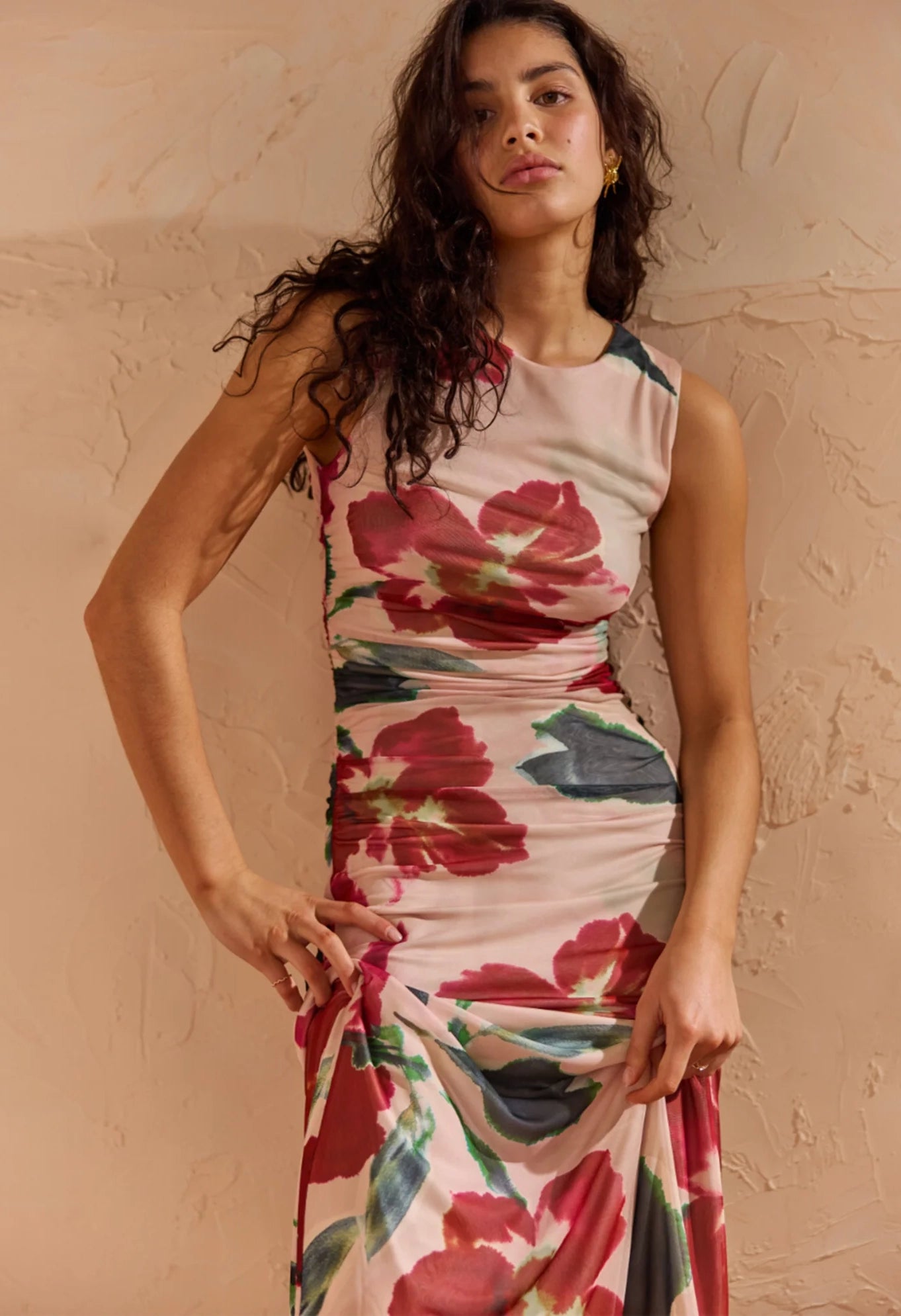 Arabella Mesh Midi Dress