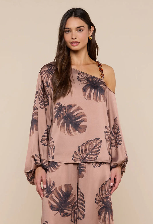 Asami Chain One Shoulder Blouse
