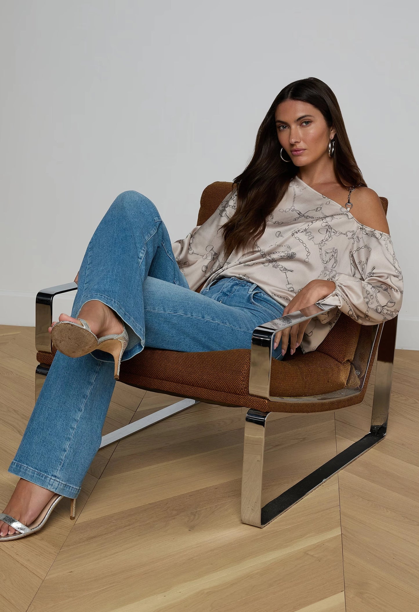 Asami Chain One-Shoulder Blouse