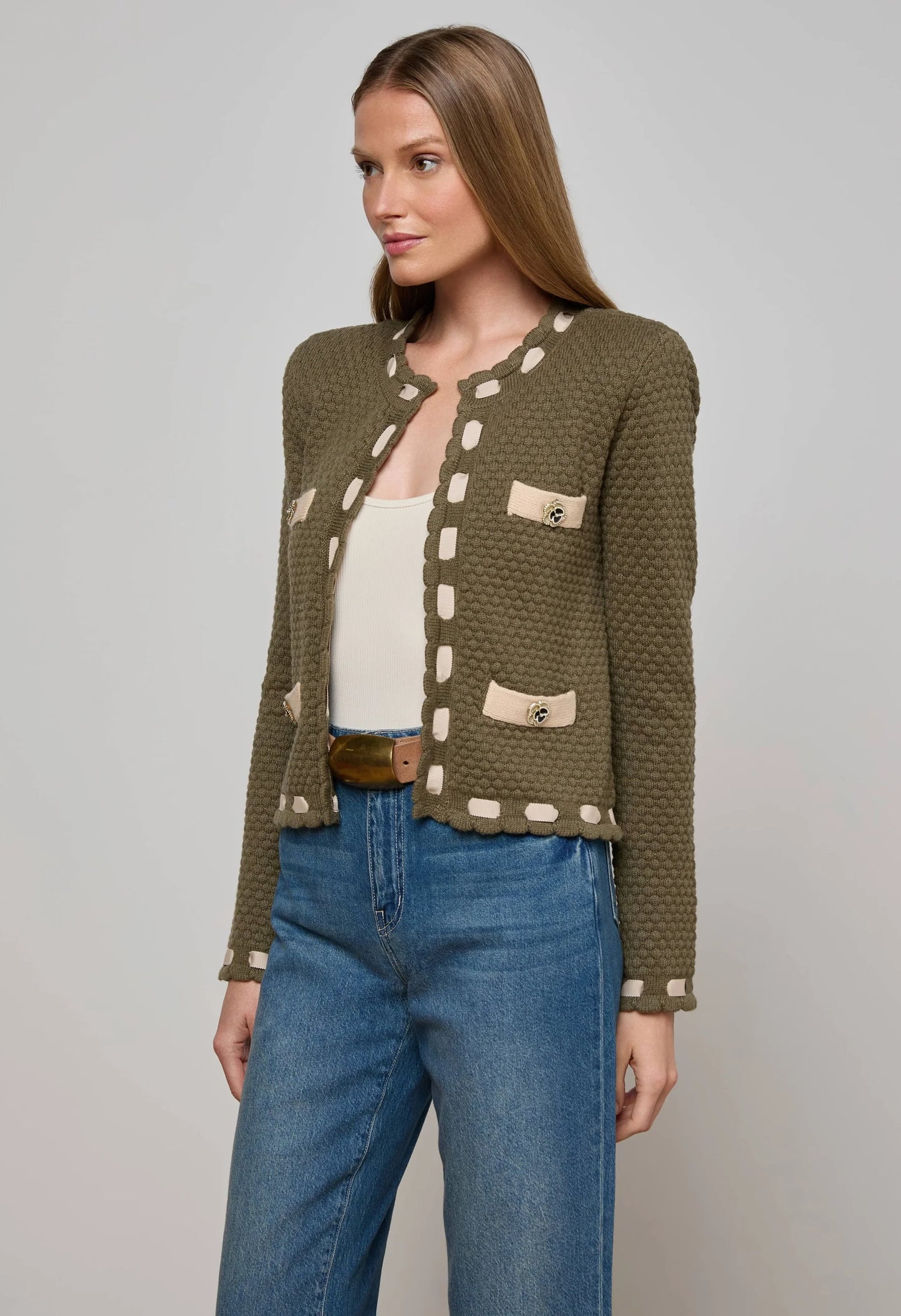 Astor Contrast Trim Cardi
