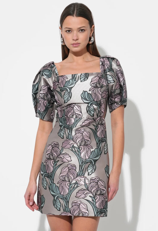 Astoria Puff Sleeve Square Neck Dress