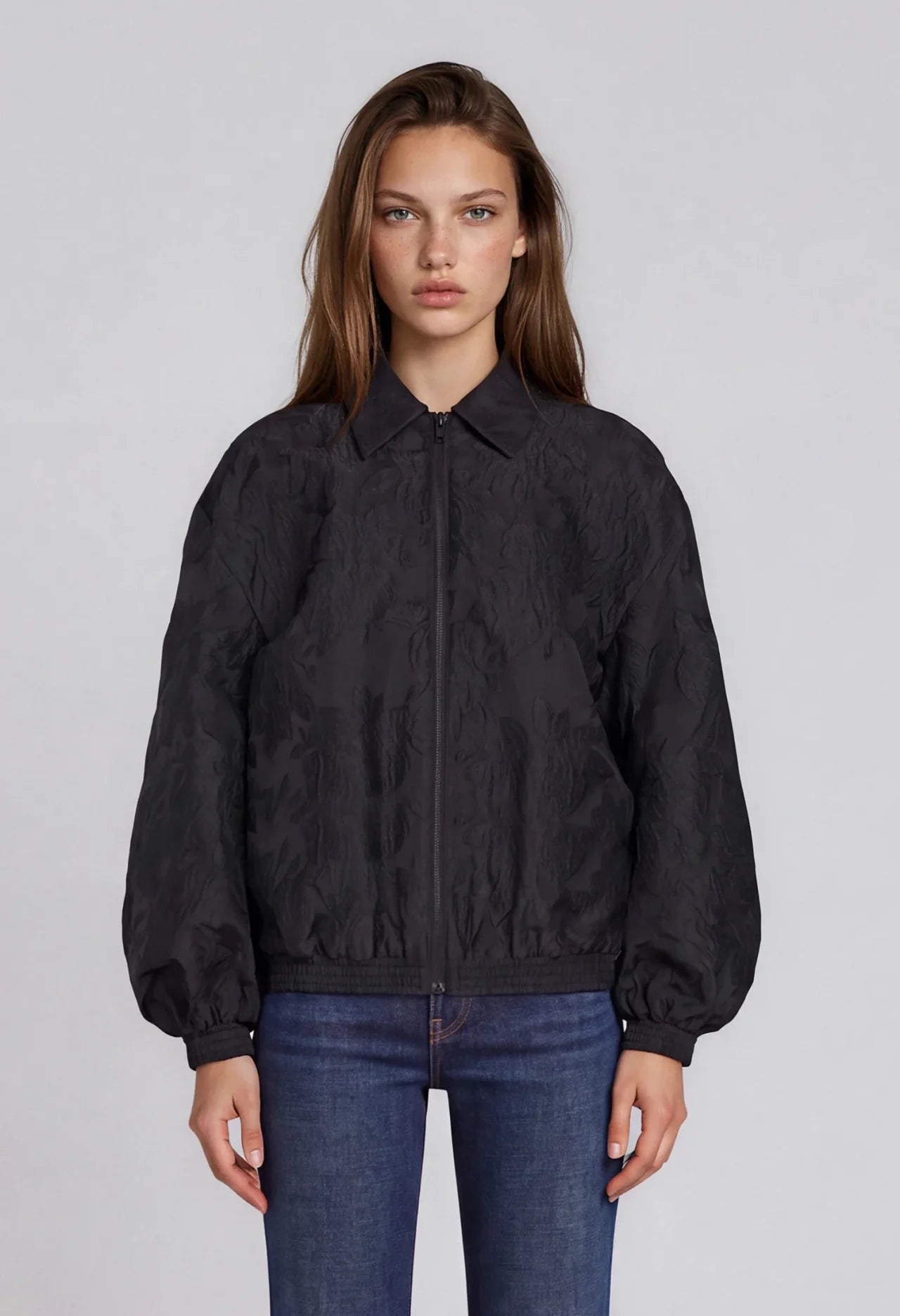 Autumn Bloom Bomber Jacket