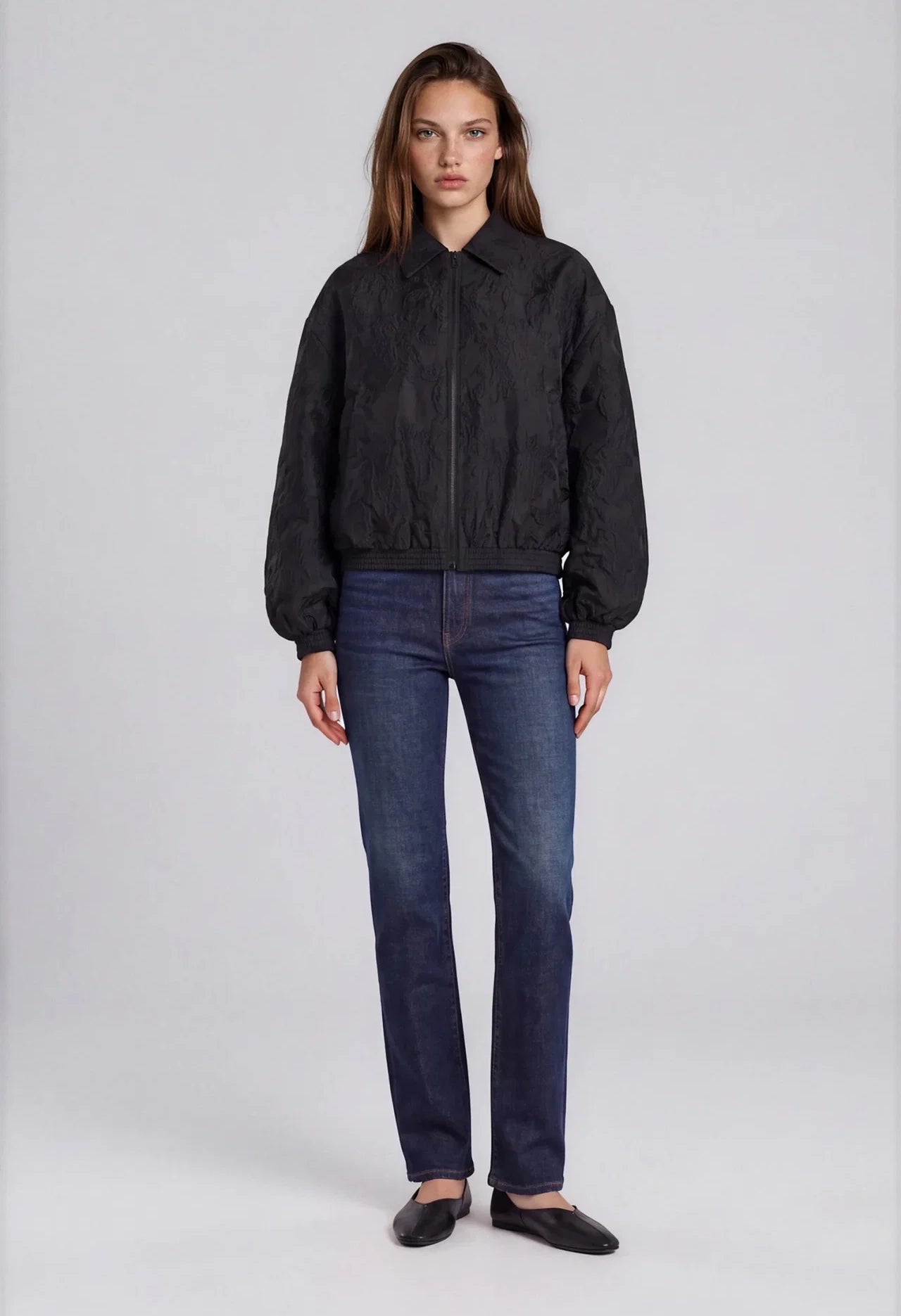 Autumn Bloom Bomber Jacket