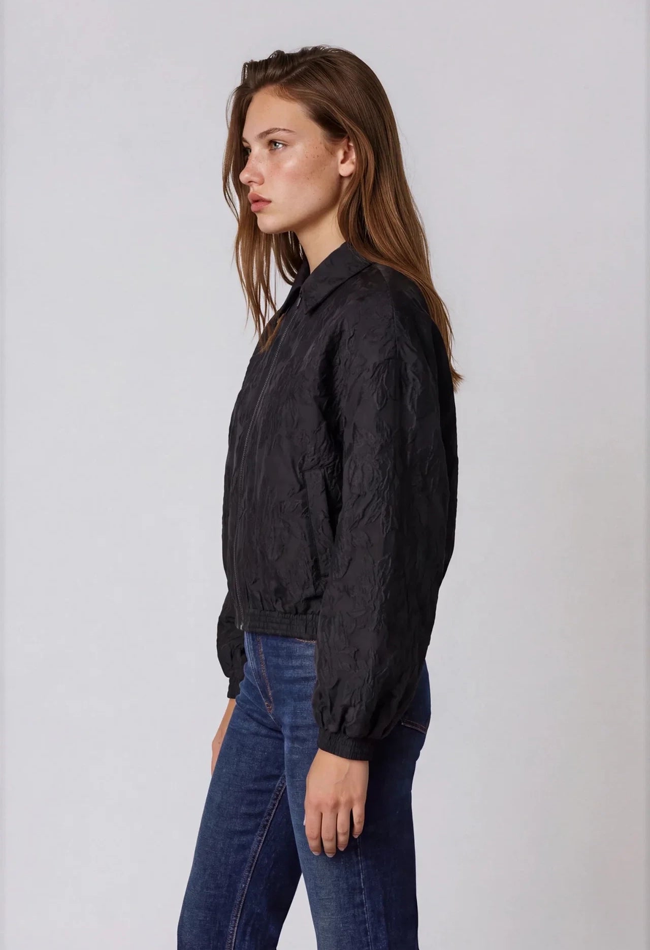 Autumn Bloom Bomber Jacket