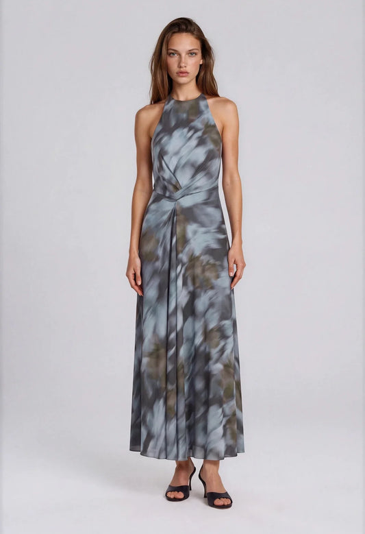 Autumn Bloom Sleeveless Dress