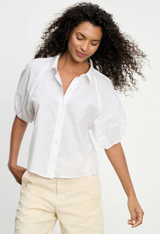 Autumn Rib And Poplin Mix Media Top
