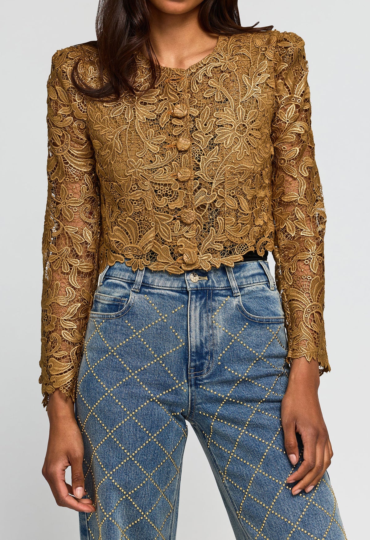 Baila Metallic Guipure Jacket