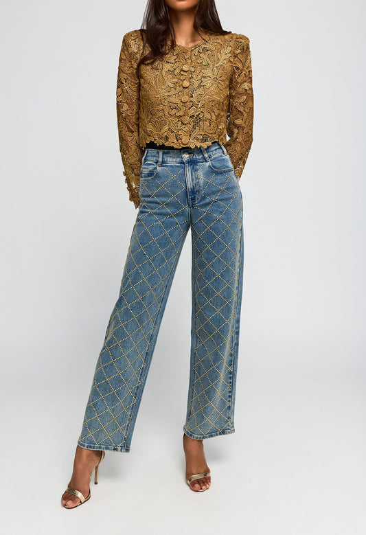 Baila Metallic Guipure Jacket