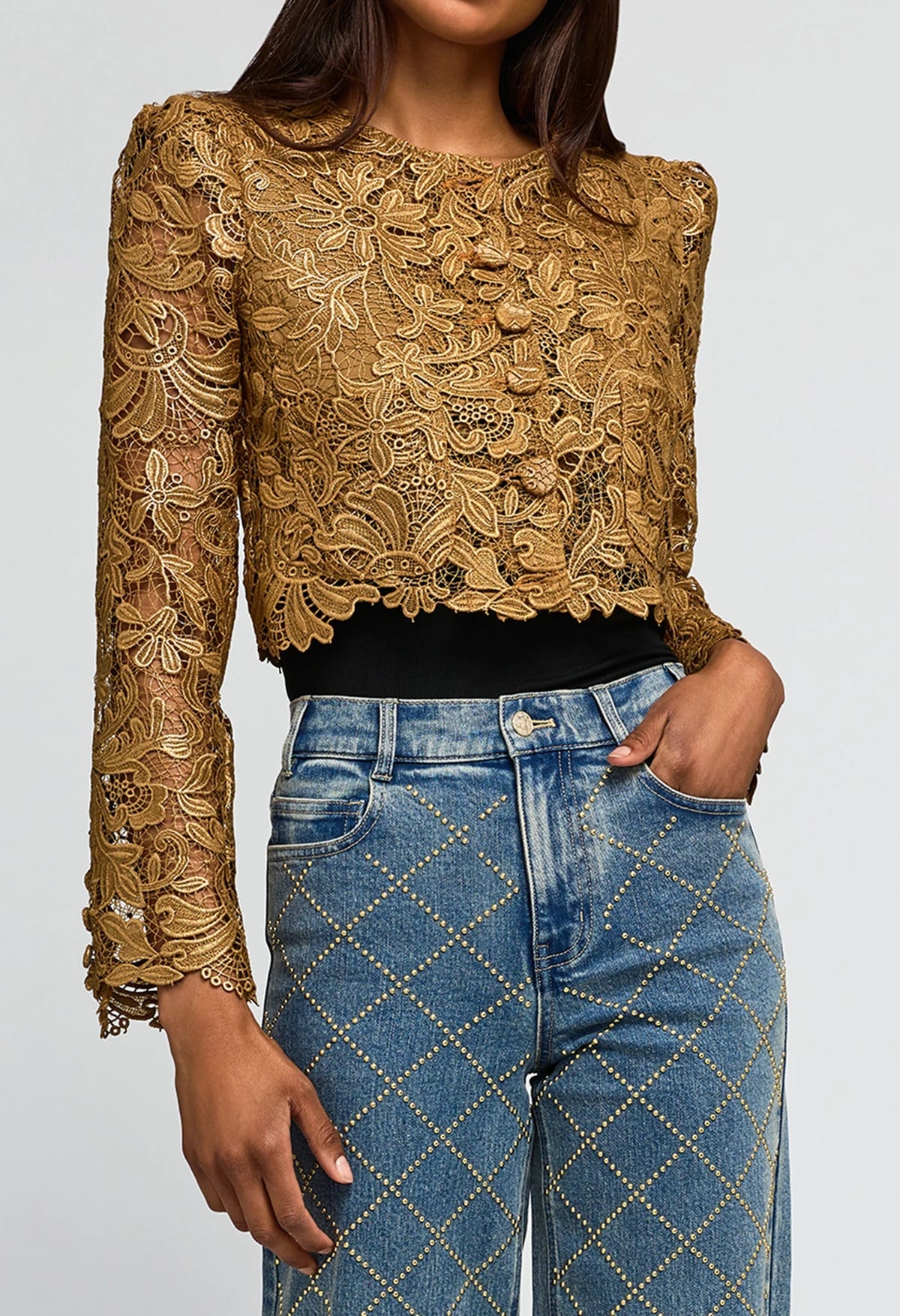Baila Metallic Guipure Jacket
