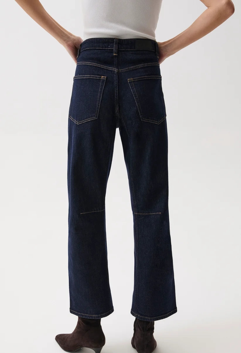 Beau Seamed Crescent Raw Jean