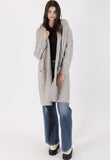 Birch Long Cardigan with Cable Detail