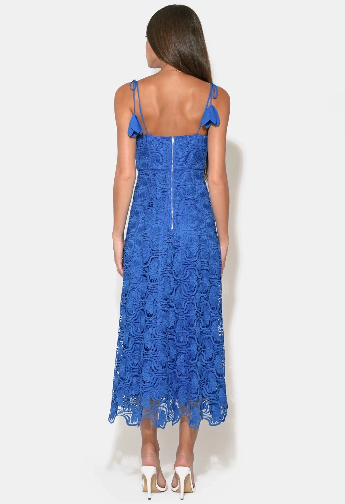 Blair Flower Tie Straps Lace Dress
