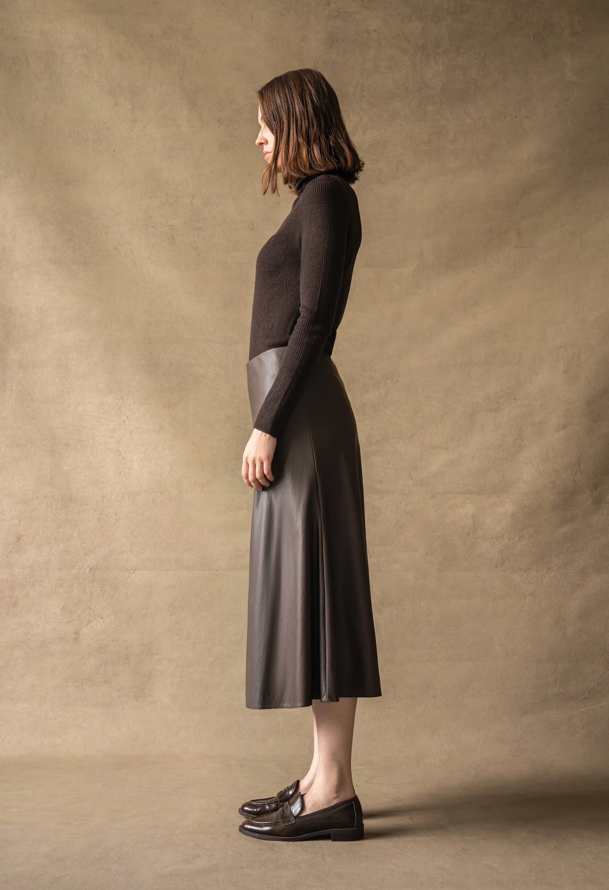 Bobby Vegan Fluid Nappa Leather Skirt
