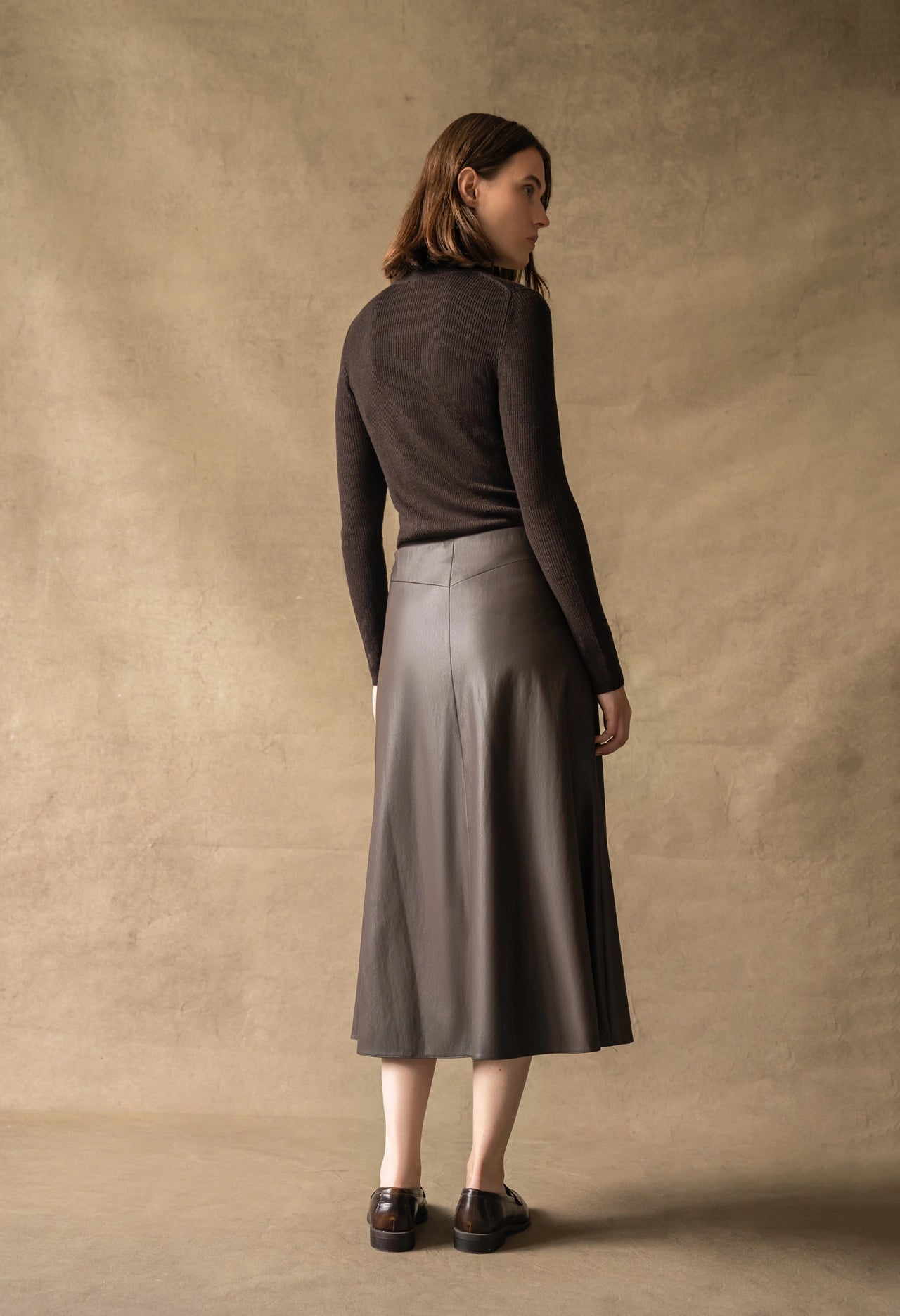 Bobby Vegan Fluid Nappa Leather Skirt