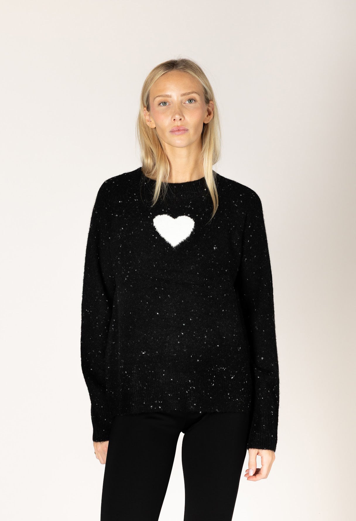 Brynn Heart Fleck Sweater