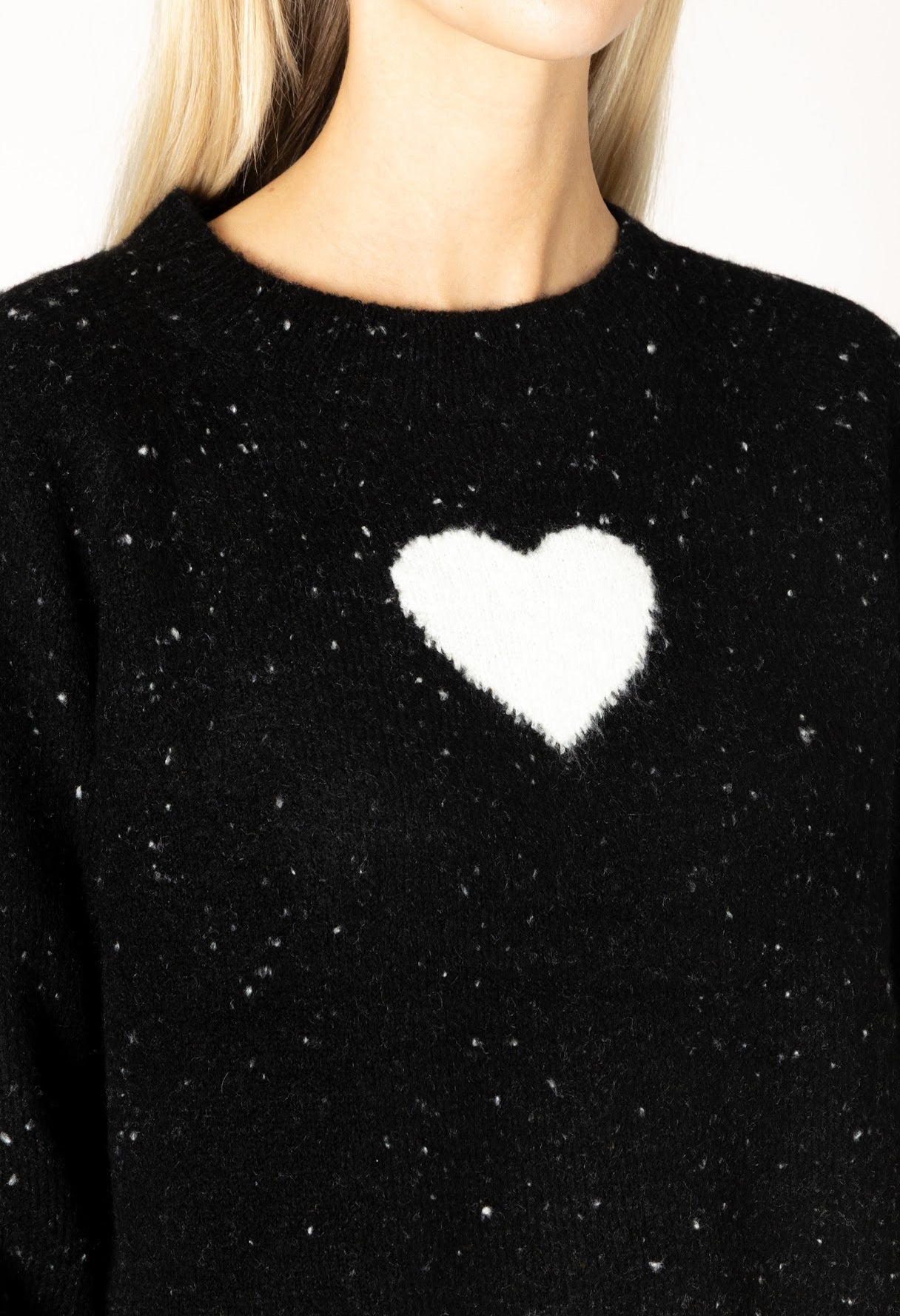 Brynn Heart Fleck Sweater