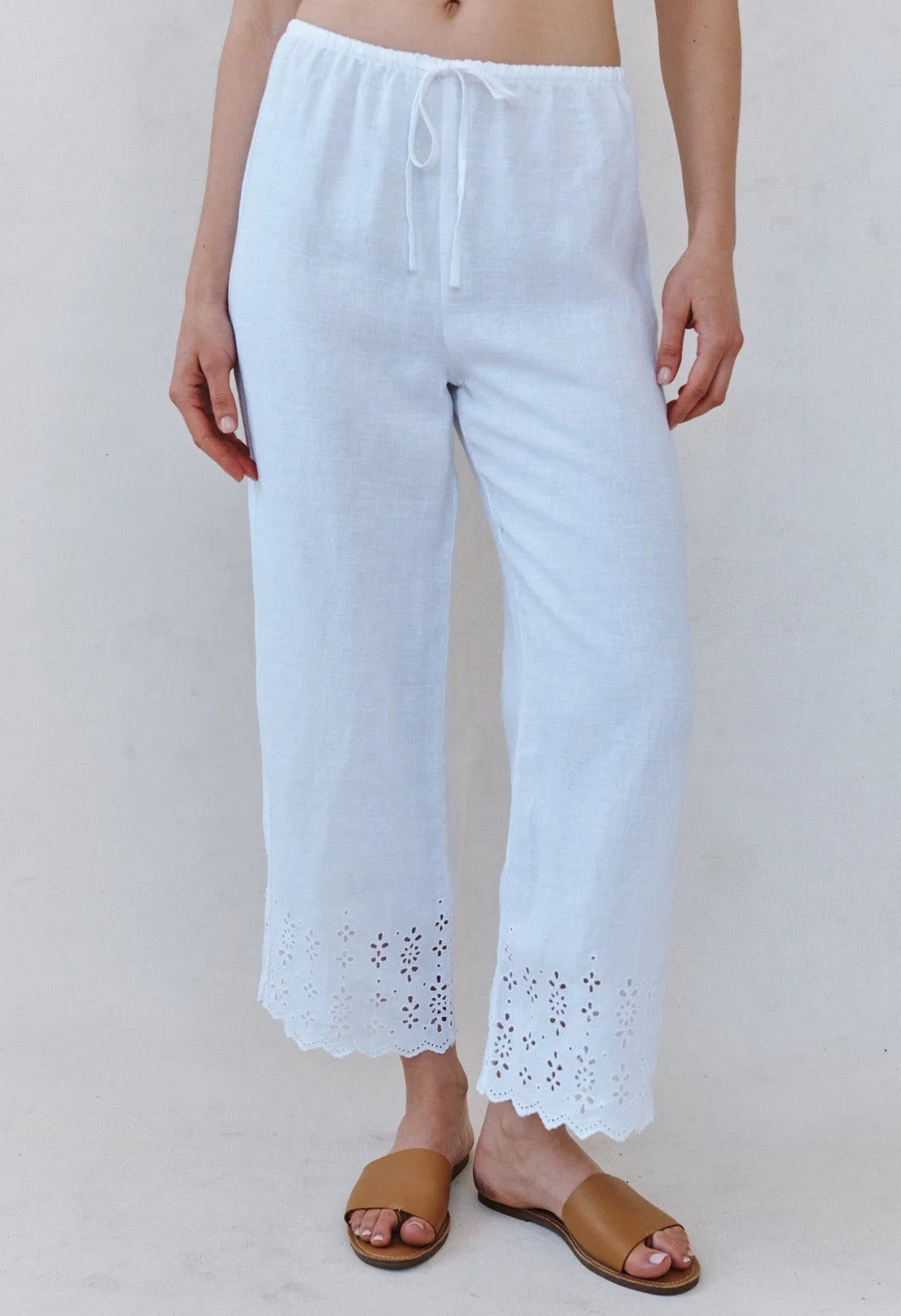 Beach Crop With Embroidered Hem