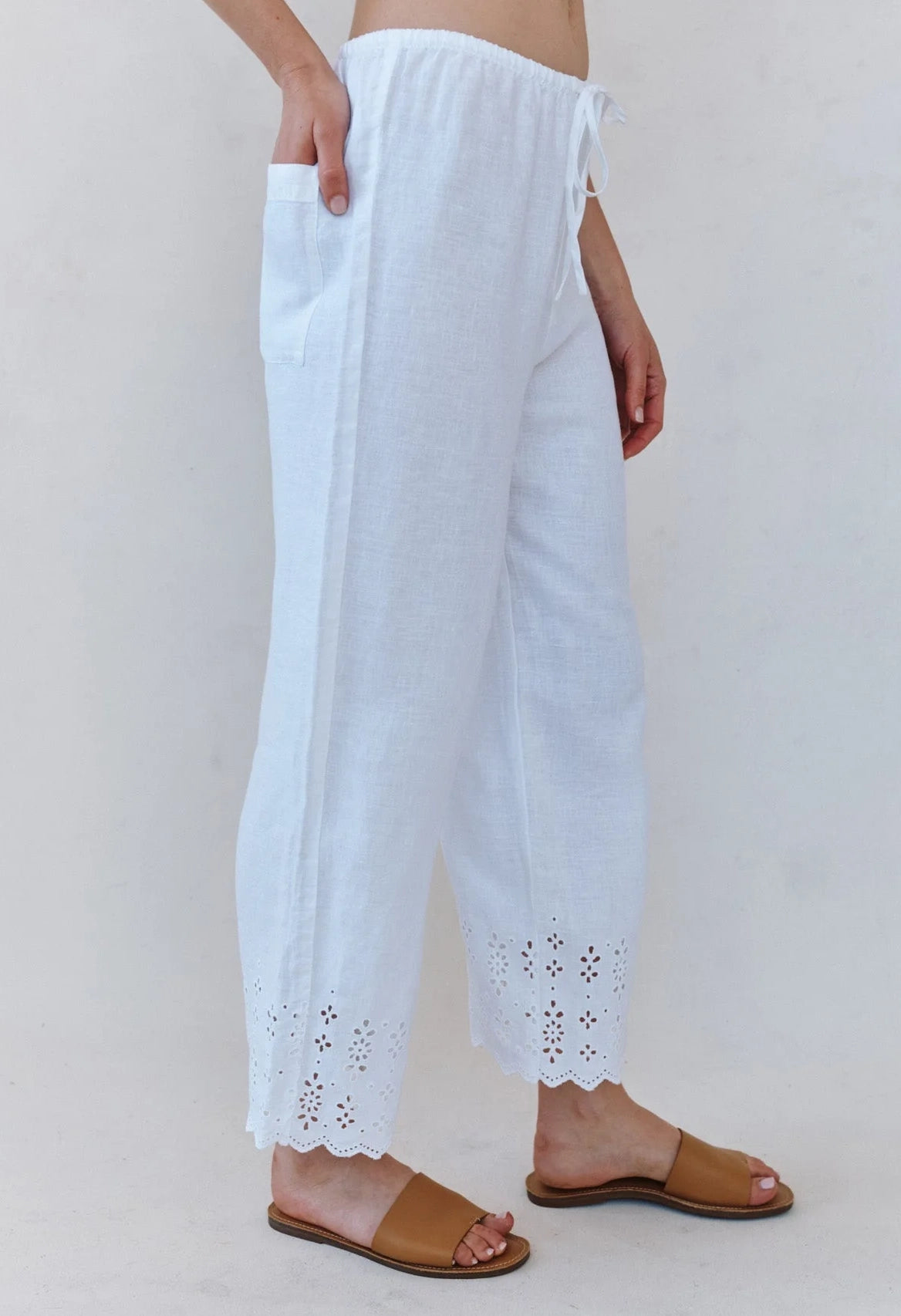 Beach Crop With Embroidered Hem
