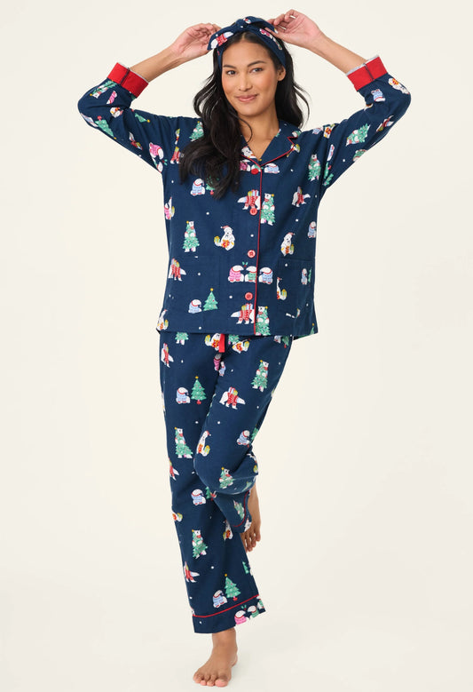 Bearly Awake 3-Piece Flannel PJ Set