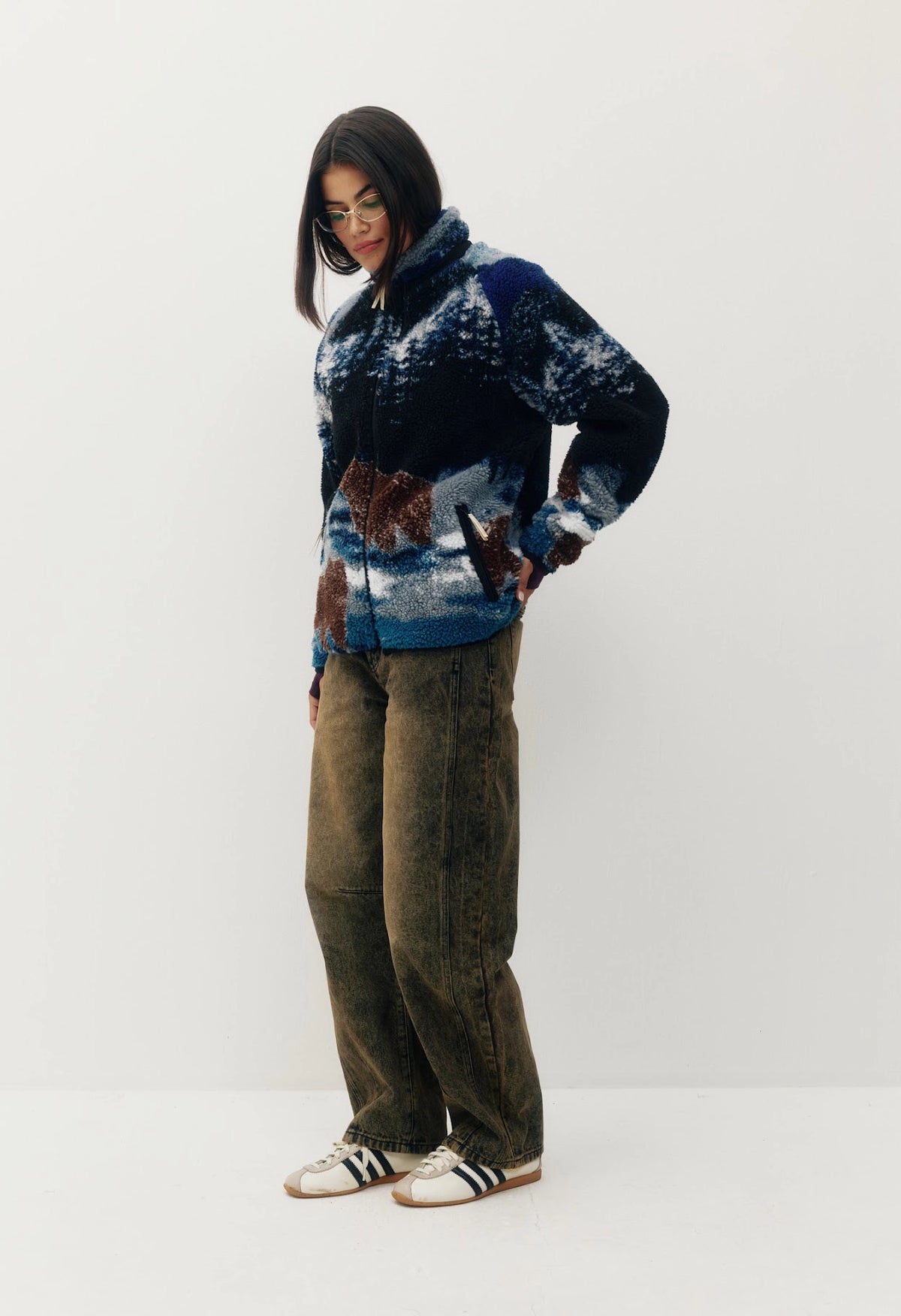 Printed Sherpa Jacket