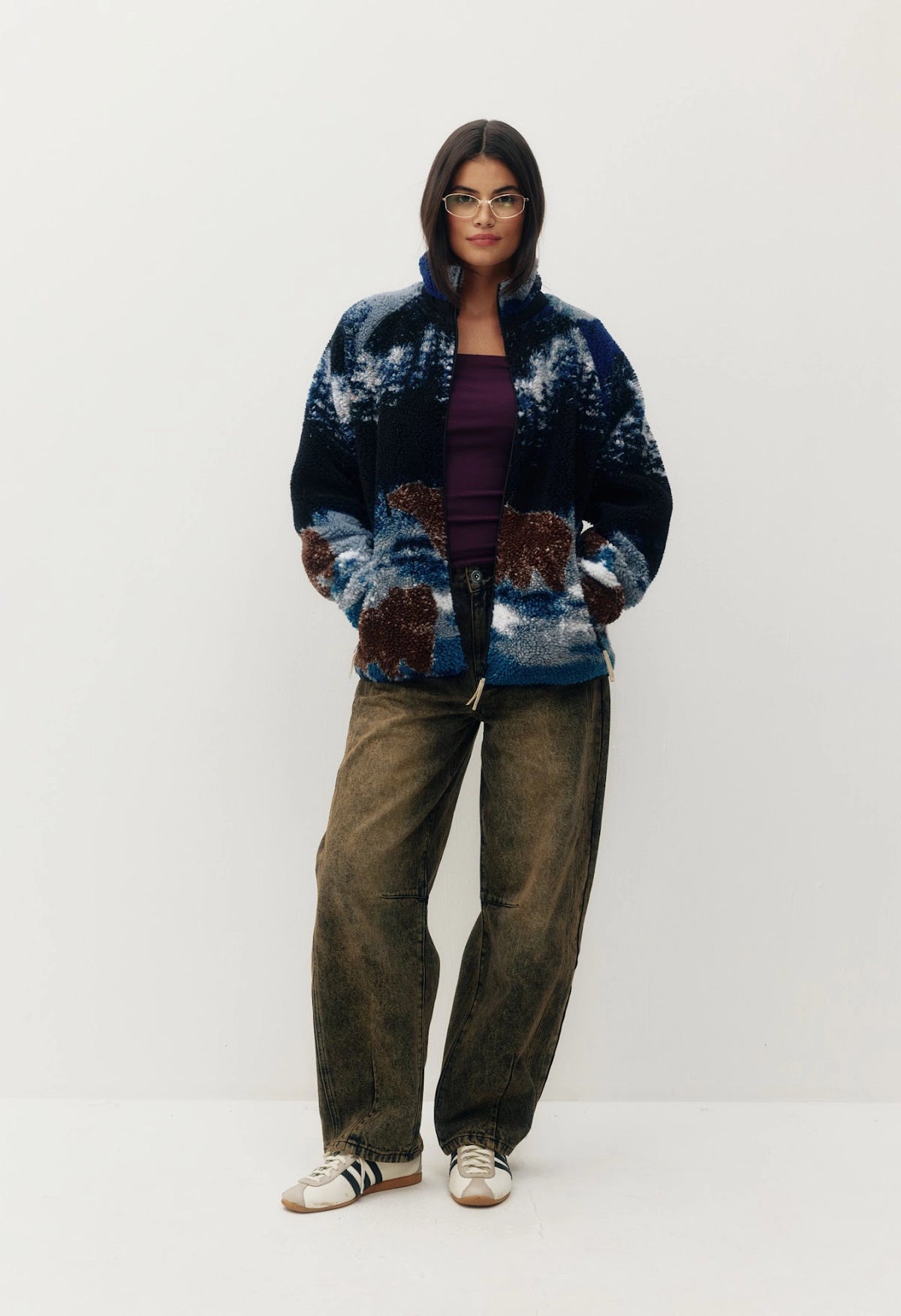 Printed Sherpa Jacket
