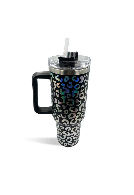 Black Leopard Tumbler