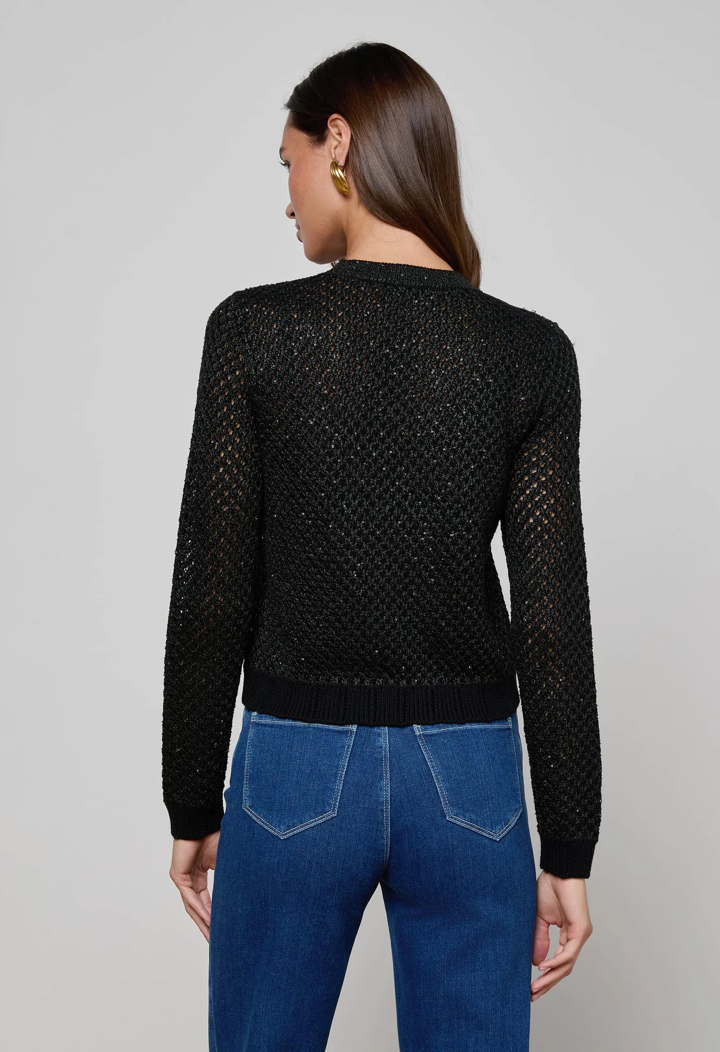 Blanca Sequin Crop Cardigan