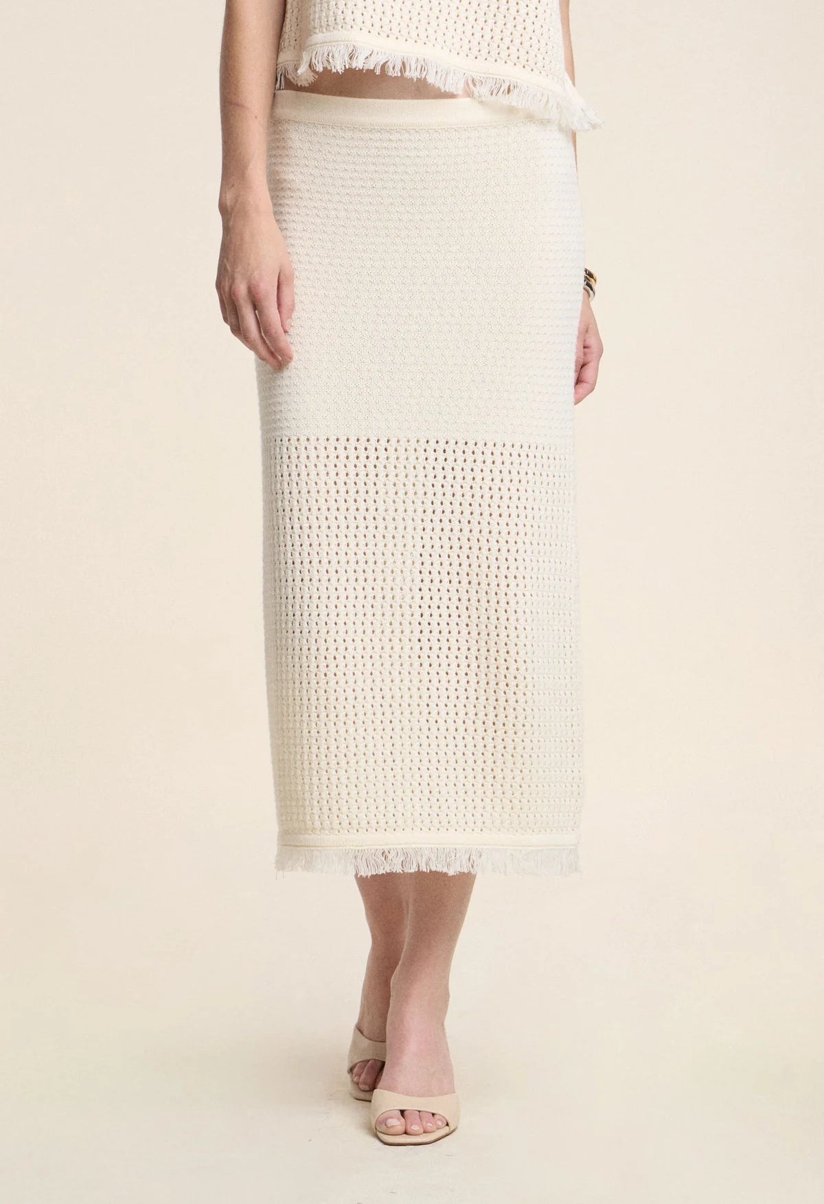 Blythe Mesh Cotton Knits Skirt