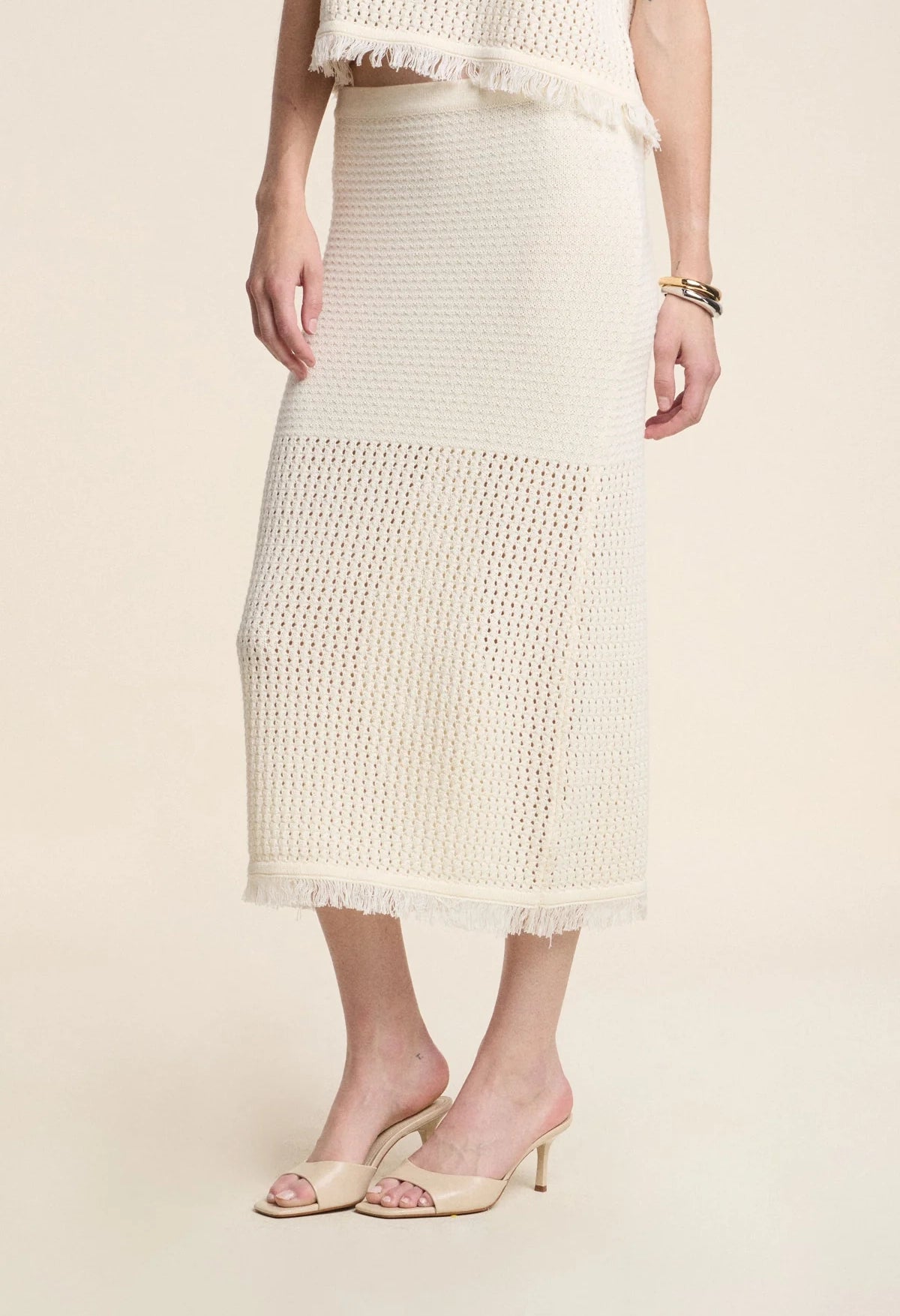 Blythe Mesh Cotton Knits Skirt