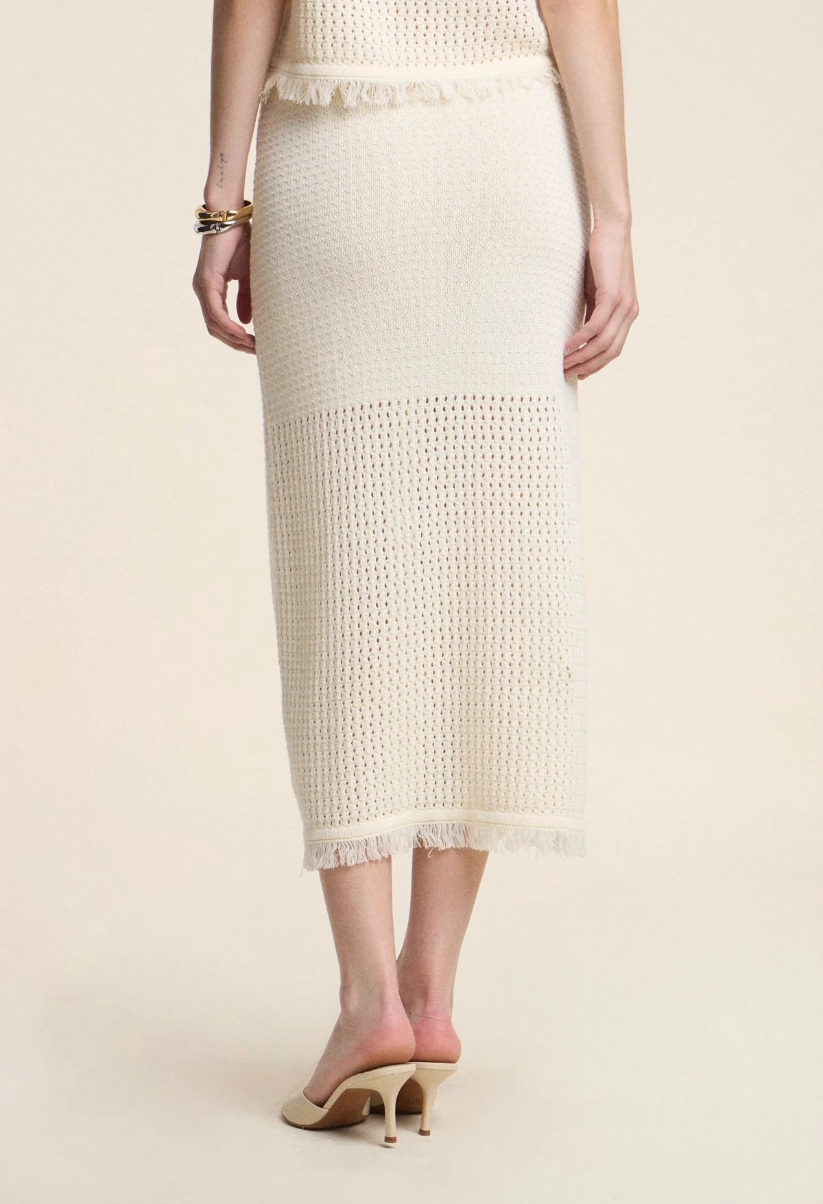Blythe Mesh Cotton Knits Skirt