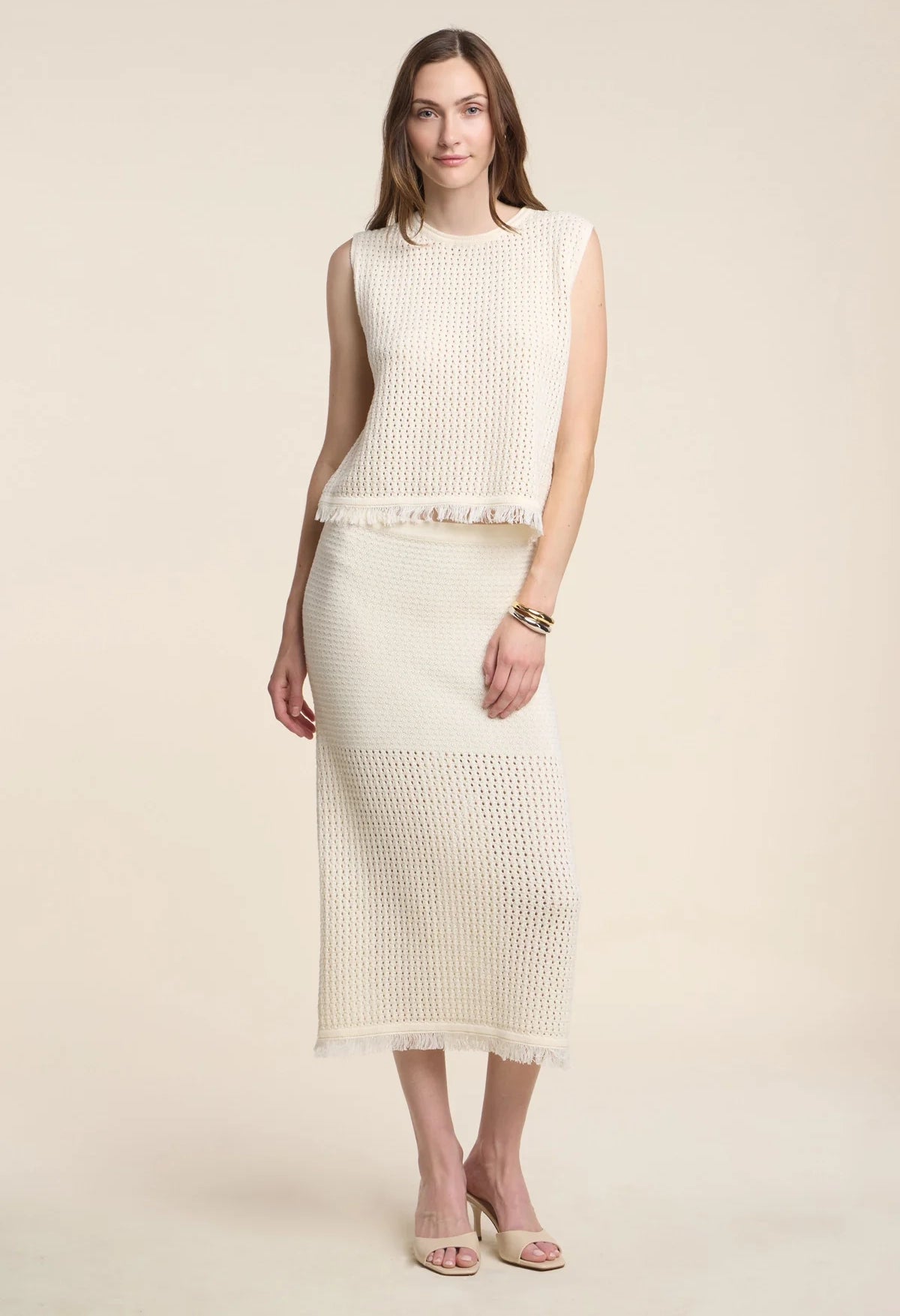 Blythe Mesh Cotton Knits Skirt