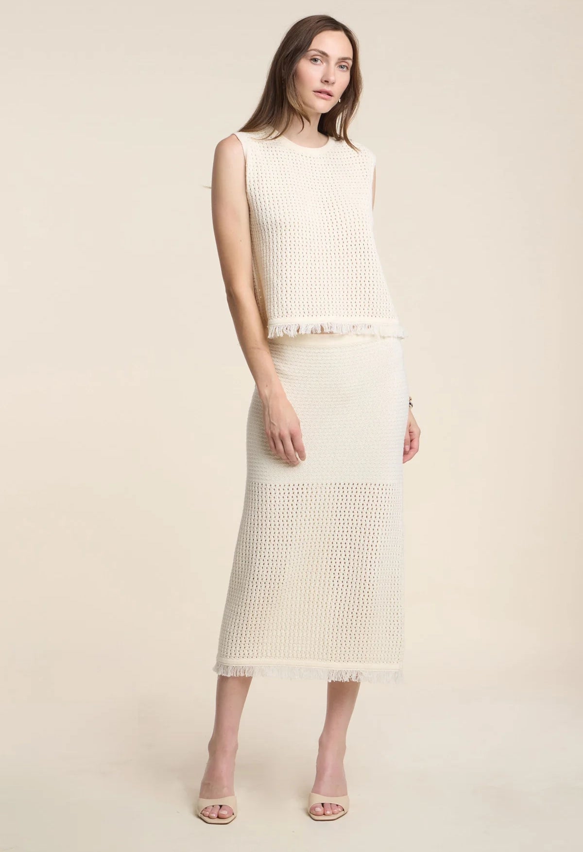 Blythe Mesh Cotton Knits Skirt