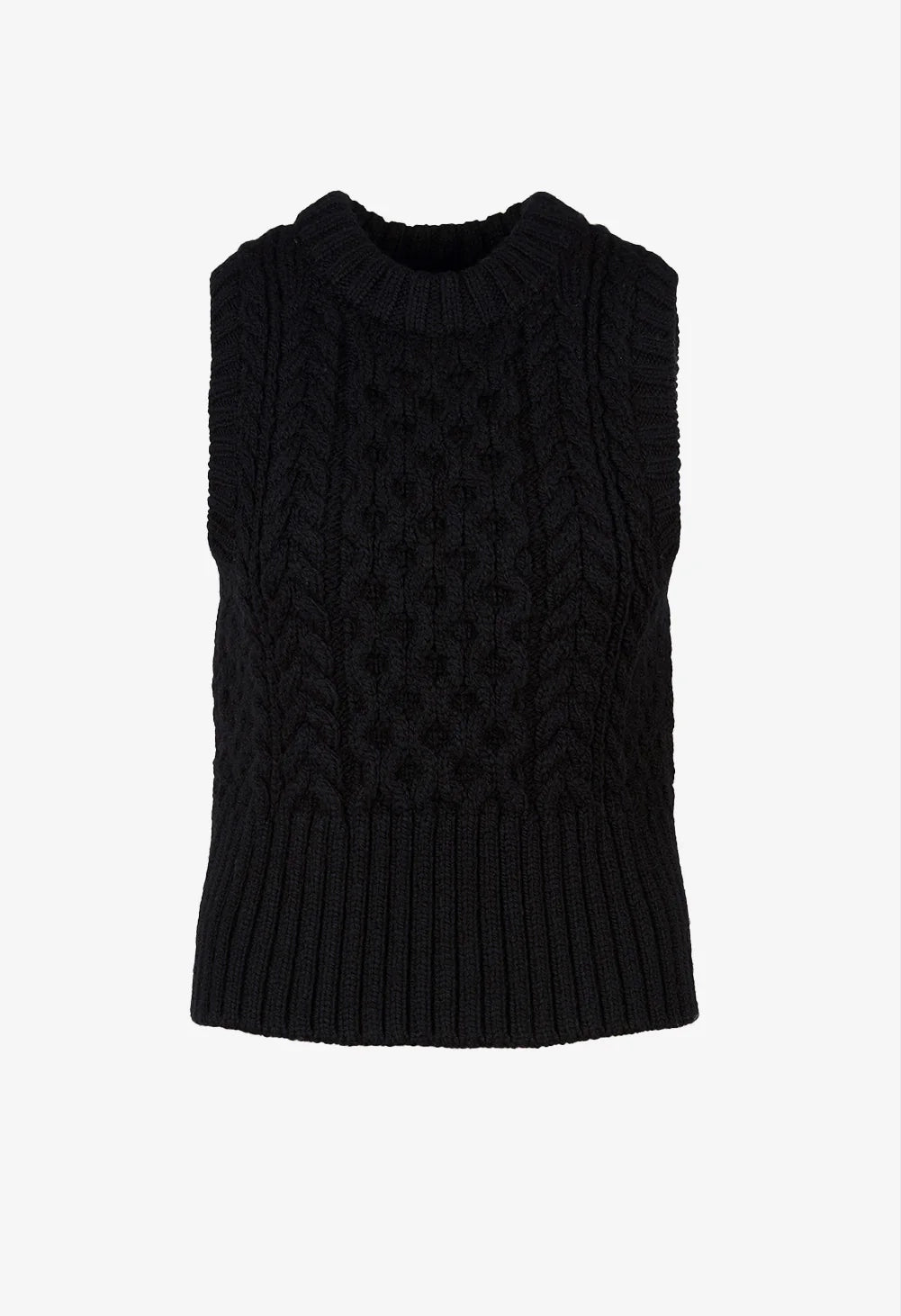 Cable Knit Crewneck Vest