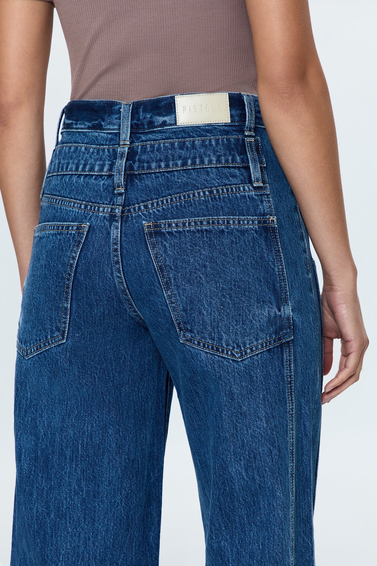 Caleb High Rise Relaxed Stacked Jean