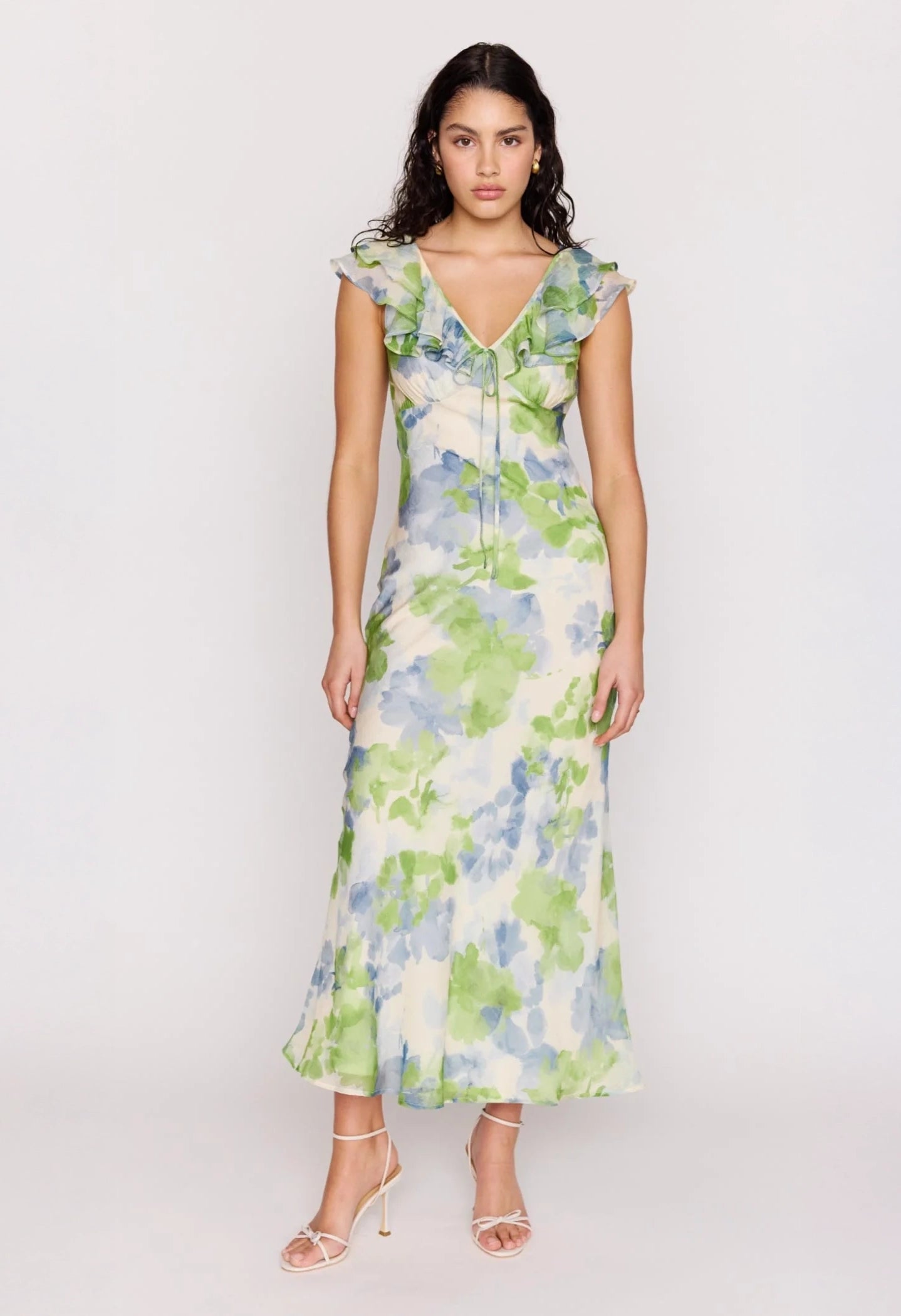 Carrie Ruffled Midi Dress