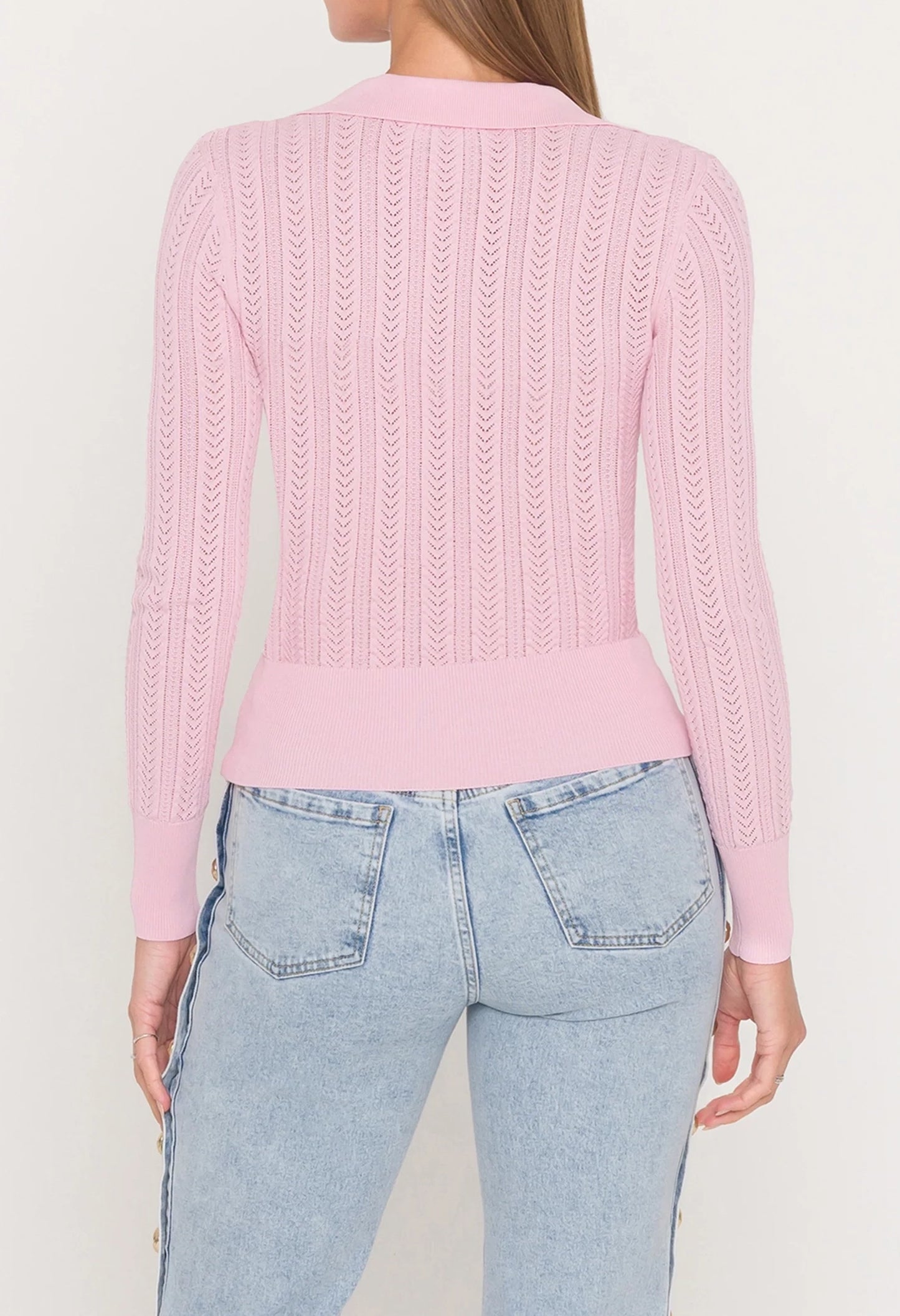 Charlotte Pointelle Rib Cardigan