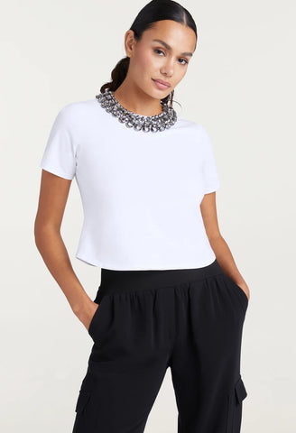 Chunky Necklace Shrunken Tee